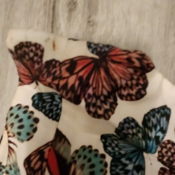 Talbots Linen-Blend Butterfly Print A-line Sheath Dress - Picture 4 of 9